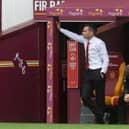 Aberdeen manager Stephen Glass, left, and his assistant Alan Russell at Fir Park.