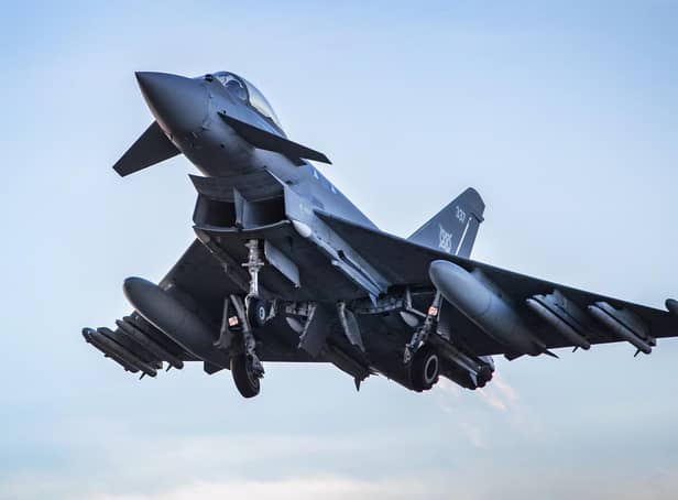 The Royal Air Force have launched Typhoon jets after undisclosed aircraft approached what an RAF spokesman described as the UK's "area of interest"