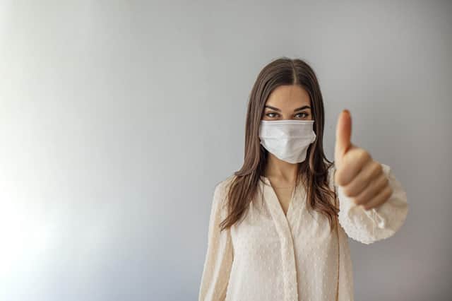 Wearing a face mask can dramatically cut rates of coronavirus infection (Picture: PA)