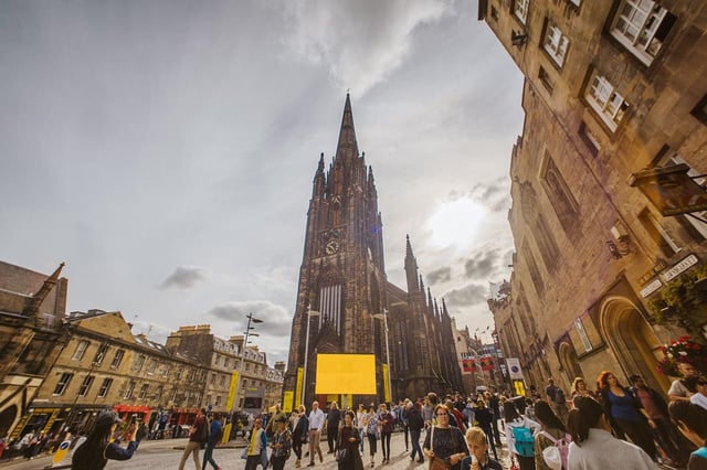 The Royal Mile during Edinburgh's summer festivals season. Picture: Mihaela Bodlovic