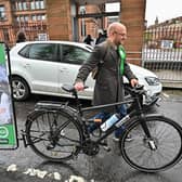 Scottish Green Party co-leader Patrick Harvie shows how to campaign in an environmentally friendly way (Picture: Jeff J Mitchell/Getty Images)