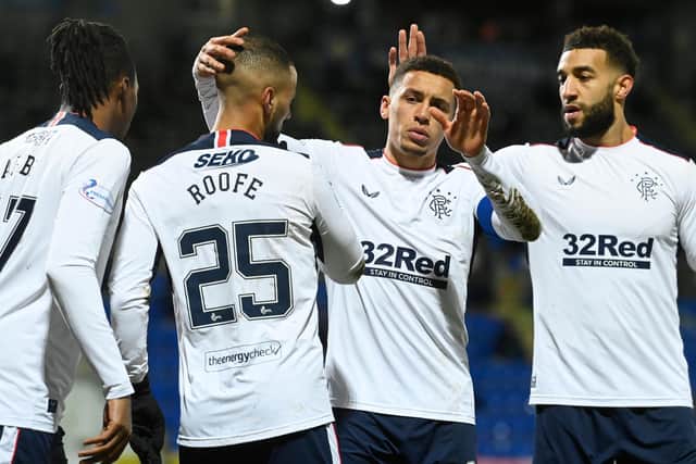 Rangers are on course for a club record points total. Picture: SNS