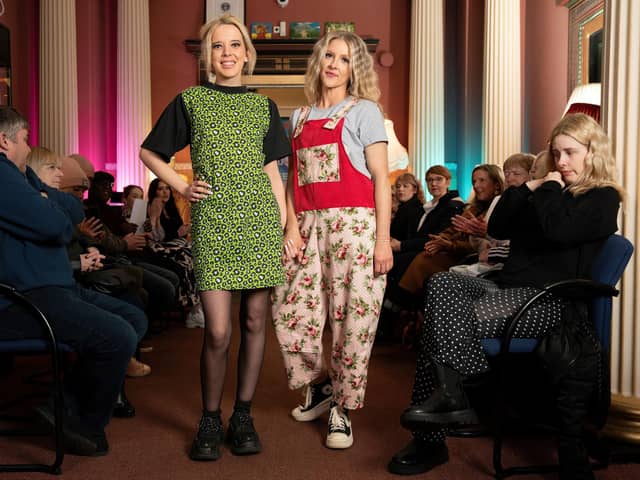 Rhianne Grieve and Cally Thomson model some of the creations. Picture: Grant Keelan, PPG Photography
