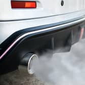 air pollution car exhaust vehicle gasses traffic jam gv