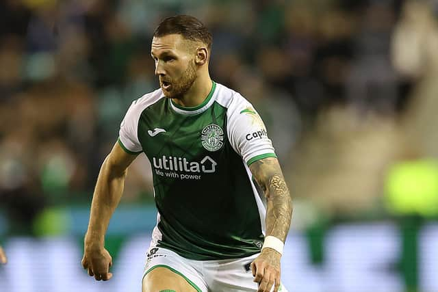 Hibs winger Martin Boyle is visiting a specialist in Manchester over a knee injury that has put his World Cup hopes in jeopardy. (Photo by Ian MacNicol/Getty Images)