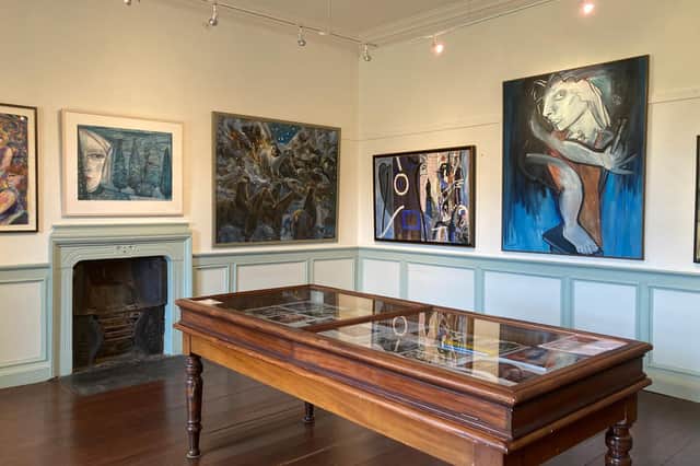 Installation view of Scottish Women Can Paint at Traquair House PIC: Susan Mansfield