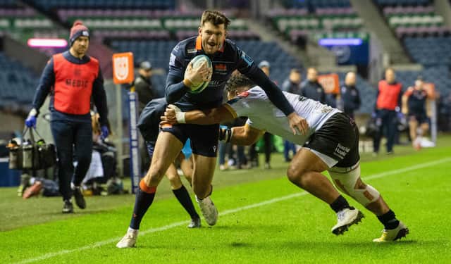 Edinburgh's Blair Kinghorn is back on the wing for Saturday's match against Zebre. (Photo by Ross Parker / SNS Group)
