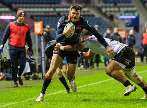 Edinburgh's Blair Kinghorn is back on the wing for Saturday's match against Zebre. (Photo by Ross Parker / SNS Group)