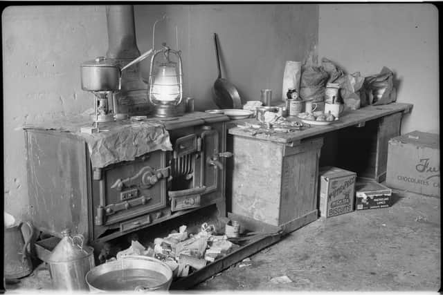 Inside the Factors' House where Robert Atkinson stayed during his July 1938 trip to St Kilda. Photo by Robert Atkinson (c) University of Edinburgh, Robert Atkinson Collection, School of Scottish Studies Archives (SSSA RA-Coll S308)