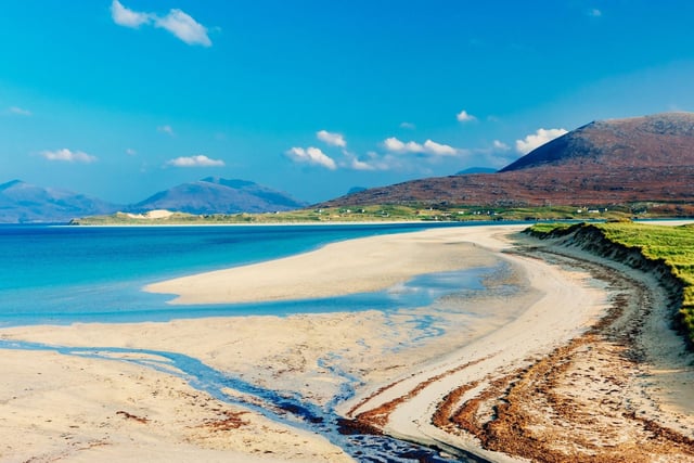 White sand, crystal-clear waters and a mountain backdrop combine to make this beach in the Outer Hebrides one of the most stunning in Scotland and one that is consistently ranked among the best in the world
