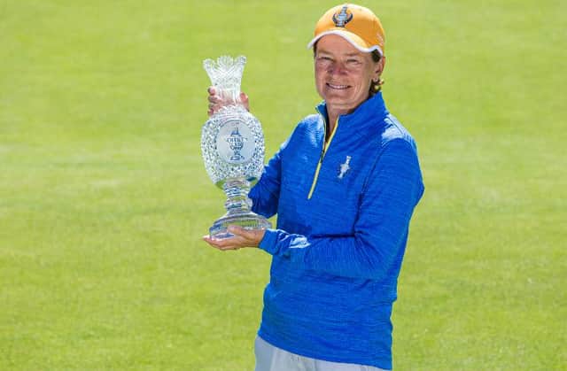 Catriona Matthew is leading Europe for a second time in the Solheim Cup, having been a winning captain at Gleneagles in 2019. Picture: Tristan Jones/LET