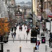 A quiet Buchanan Street in Glasgow on Black Friday