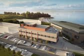A computer-generated image of the new building, which is expected to complete in late 2025 and will be called Camas House. Picture: contributed.