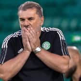 Celtic manager Ange Postecoglou shows his frustrations on an evening that delivered more with the 1-1 draw in the Champions League qualifier than was anticipated against FC Midtjylland. (Photo by Craig Williamson / SNS Group)