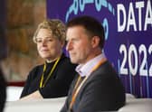 Professor Sarah Stock and Roger Halliday. Image: Lisa Ferguson