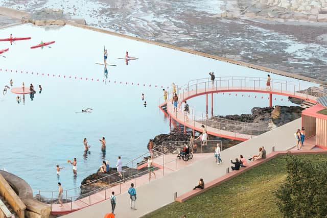 The tidal pools at Saltcoats are set to be revived with designs by swimming pool architect Chris Romer-Lee now revealed. PIC: Chris Romer-Lee/Studio Octopi.