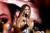 Beyonce with her record-breaking Grammy.