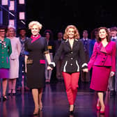 Natalie McQueen as Doralee Rhodes, Louise Redknapp as Violet Newstead and Amber Davies as Judy Bernly in 9 to 5