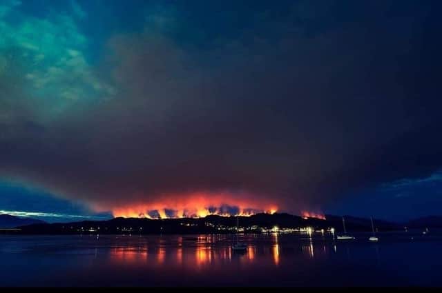 A wildfire burns near Kyle of Lochalsh after weeks of dry weather (Picture: Lochalsh and South West Ross Community Fire Stations)