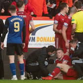 Andy Halliday was shown a red card for a challenge on Lewis Ferguson. Picture: SNS