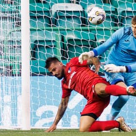 Max Boruc made his Hibs debut in Thursday's European victory over Inter Club d'Escaldes.