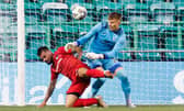 Max Boruc made his Hibs debut in Thursday's European victory over Inter Club d'Escaldes.