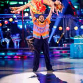 Hamza Yassin and Jowita Przystal during the dress rehearsal of Strictly Come Dancing final