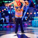Hamza Yassin and Jowita Przystal during the dress rehearsal of Strictly Come Dancing final