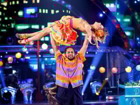 Hamza Yassin and Jowita Przystal during the dress rehearsal of Strictly Come Dancing final