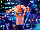 Hamza Yassin and Jowita Przystal during the dress rehearsal of Strictly Come Dancing final