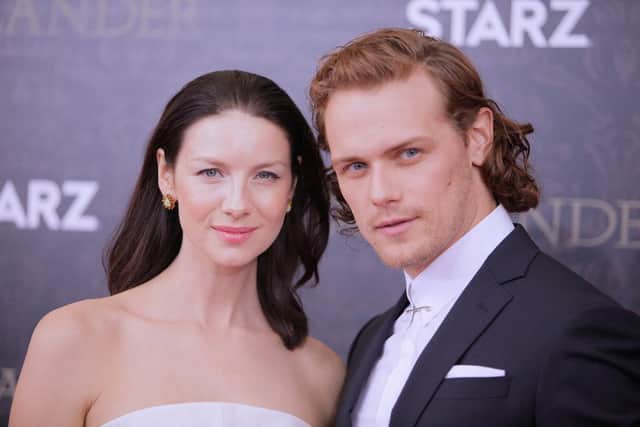 The show stars Scots actor Sam Heughan as Jamie Fraser, and Caitriona Balfe as Claire Fraser (Getty Images)