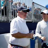 Scottish Golf chairman Martin Gilbert, pictured with Rory McIlroy during the 2017 AAM Scottish Open at Dundonald Links, felt a positive tone at the governing body's annual meeting in Fife. Picture: Gregory Shamus/Getty Images.