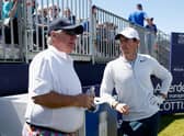 Scottish Golf chairman Martin Gilbert, pictured with Rory McIlroy during the 2017 AAM Scottish Open at Dundonald Links, felt a positive tone at the governing body's annual meeting in Fife. Picture: Gregory Shamus/Getty Images.
