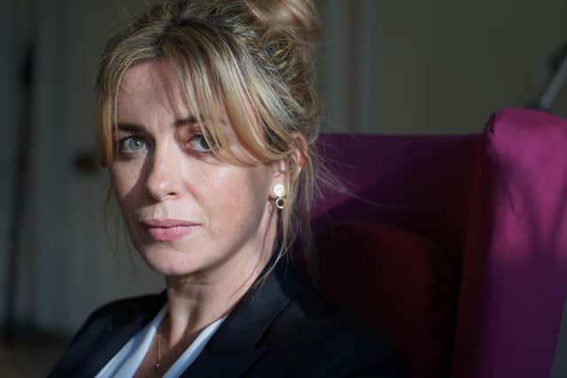 Eve Myles peers through her fabulous fringe in Keeping Faith
