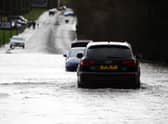 Drivers are facing difficult conditions as water levels rise on the roads.