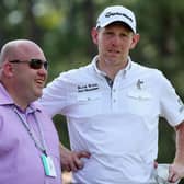 Iain Stoddart with Stephen Gallacher during the 114th US Open at Pinehurst in 2014 - the year Gallacher played in the Ryder Cup at Gleneagles. Picture: Andrew Redington/Getty Images.