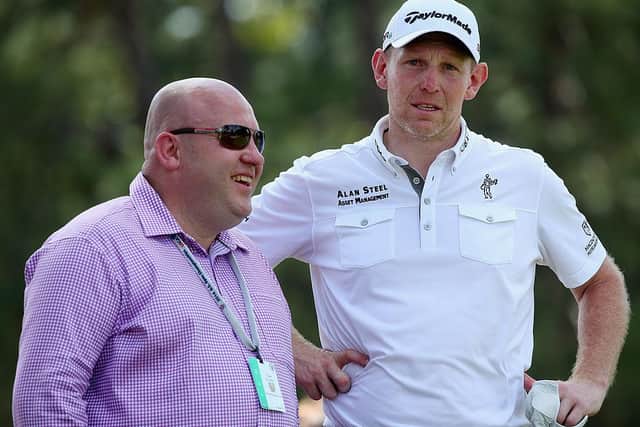 Iain Stoddart with Stephen Gallacher during the 114th US Open at Pinehurst in 2014 - the year Gallacher played in the Ryder Cup at Gleneagles. Picture: Andrew Redington/Getty Images.