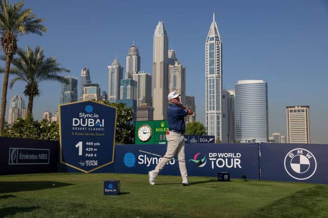 Lee Westwood in action during the second round of the Slync.io Dubai Desert Classic at Emirates Golf Club. Picture: Luke Walker/Getty Images.