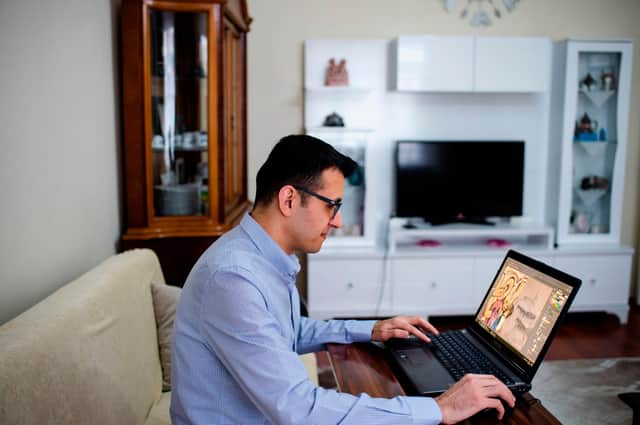 Turkish artist Ugur Gallenkus has amassed hundreds of thousands of followers on social media, but people in the creative industries need to balance the 'exposure' it can bring against giving away their work for free (Picture: Yasin Akgul/AFP via Getty Images)