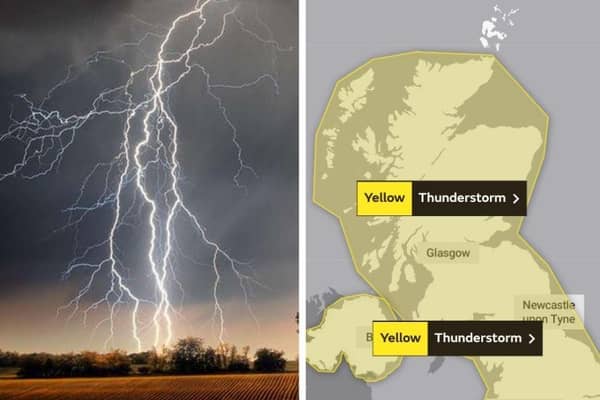 The Met Office has issued a yellow warning for thunderstorms and potentially some flooding across Scotland on Thursday.