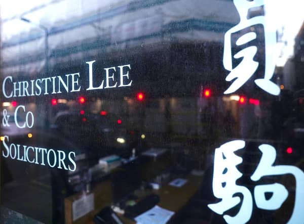 The offices of Christine Lee and Co in London. MI5 have issued a Security Service Interference Alert warning solicitor Christine Ching Kui Lee, "an agent of the Chinese government has been active in the British Parliament". Picture: PA