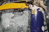 Significant damage to Abellio ScotRail Class 170, 170405, by a tree blown onto the line following Storm Arwen.