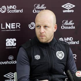 Steven Naismith speaks to the media ahead of Hearts' match against Celtic.
