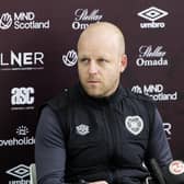 Steven Naismith speaks to the media ahead of Hearts' match against Celtic.