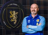 Steve Clarke is pictured at Hampden Park after signing a contract extension to remain Scotland head coach until 2026. (Photo by Craig Williamson / SNS Group