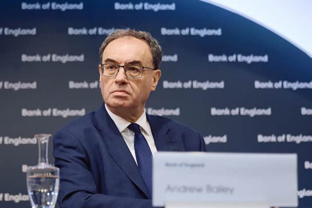 Andrew Bailey, Governor of the Bank of England, during the Bank of England Monetary Policy Report Press Conference, at the Bank of England, London. Picture: Benjamin Cremel/PA Wire