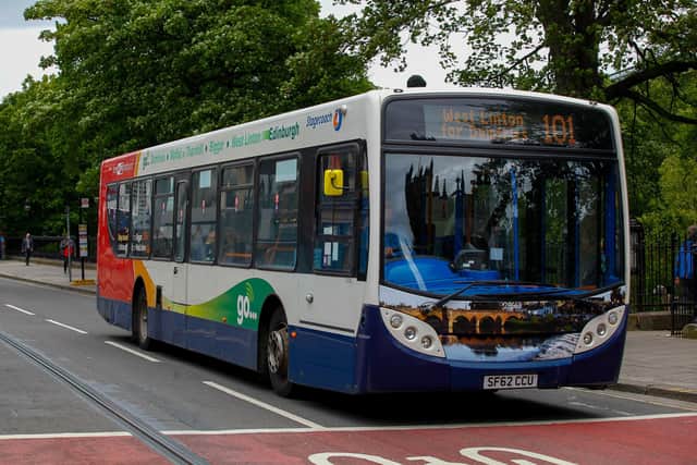 A Stagecoach bus on Princes Street in Edinburgh. The group is one of the biggest transport operators in the UK. Picture: Scott Louden
