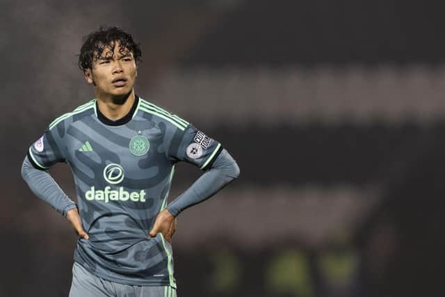 Celtic's Reo Hatate has been missing for weeks due to a calf problem.