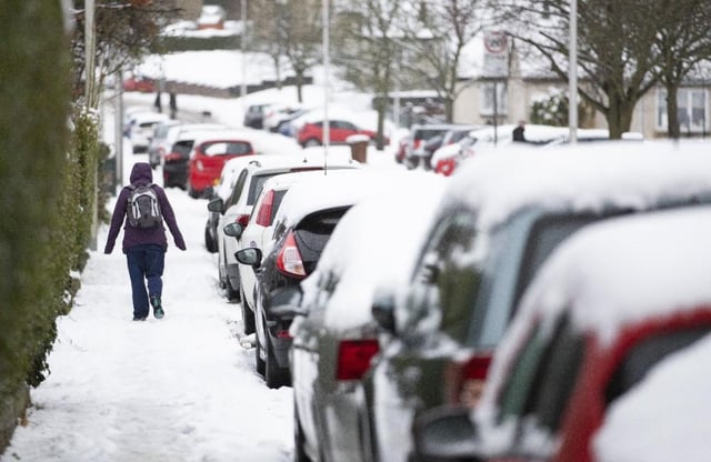 There has been heavy snow and ice patches across areas of Scotland, causing travel disruption (PA Media)