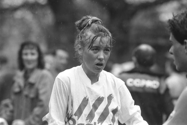 Liz McColgan, winner of the Women's section of the Kodak Glasgow Garden Festival 10km road race, May 1988.